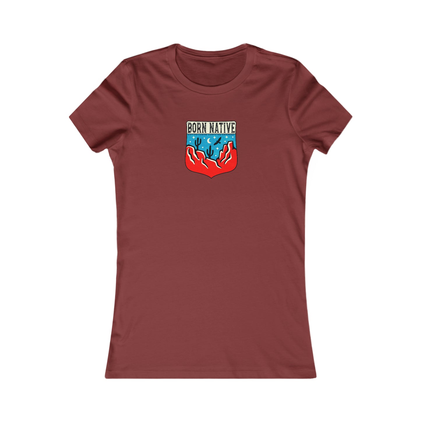 Womens Born Native Cactus Shirt Cotton  - First Nations, Canadian Aboriginal, Indigenous, Native American