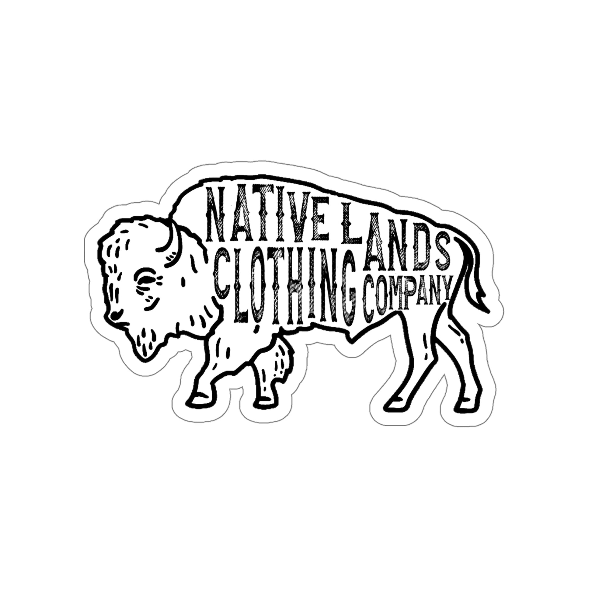 Bison Sticker Waterproof Native American (max graphic) Native Lands Clothing Company