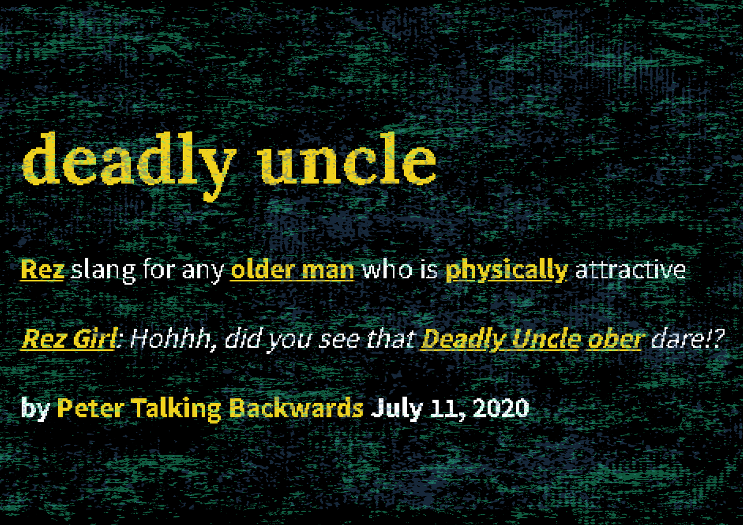 Gorra de visera plana Deadly Uncle bordada nativa americana