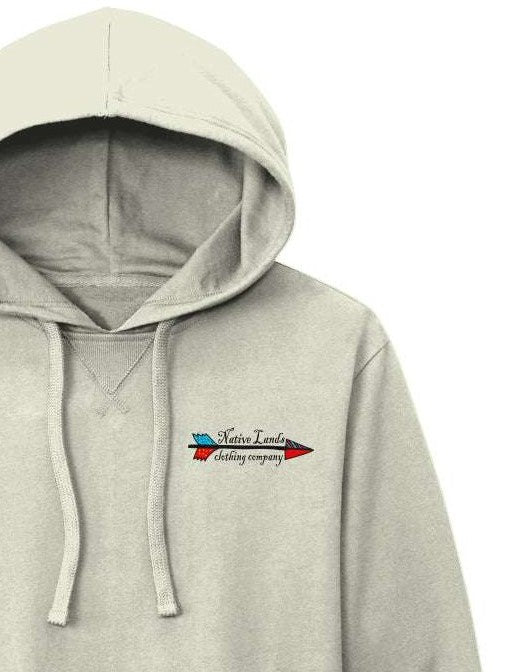 Organic Arrow French Terry Hoodie Cotton First Nations, Canadian Aboriginal, Indigenous, Native American