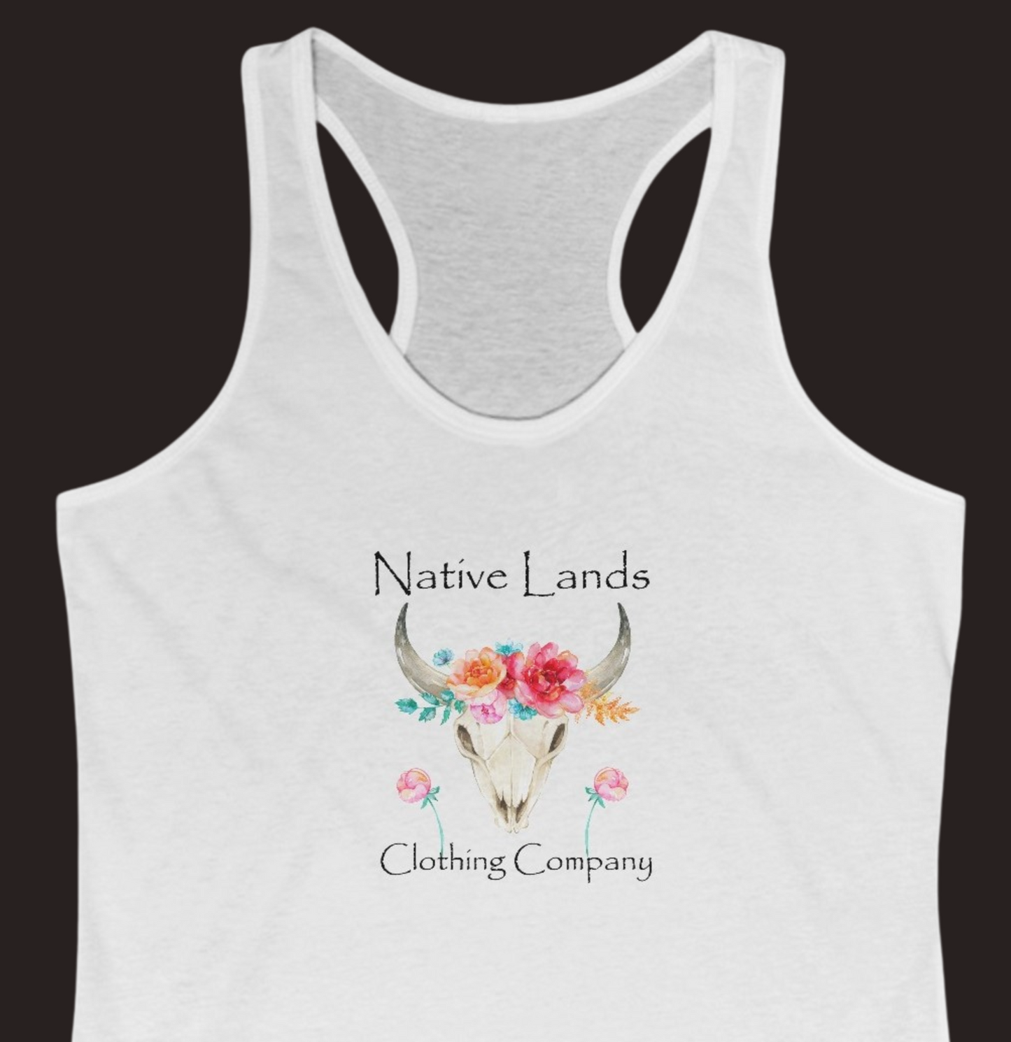 Womens Flower Tank Top First Nations Canadian Aboriginal Indigenous Native American