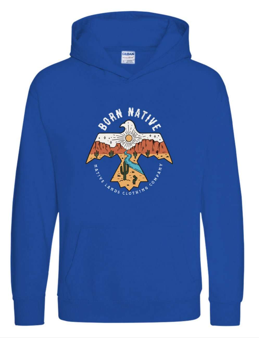 Youth Born Native Thunderbird Graphic Hoodie Native American $ 23 Hoodie Native Lands Clothing Company LLC