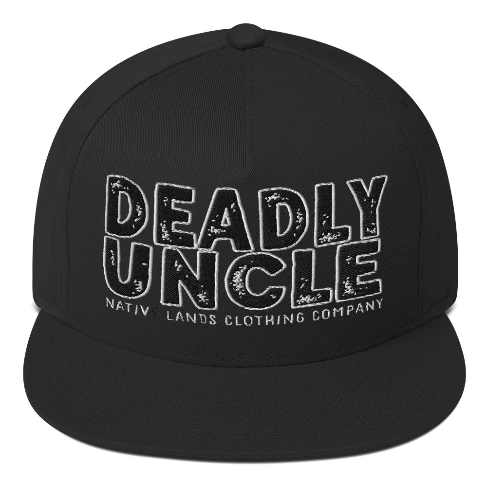 Gorra de visera plana Deadly Uncle bordada nativa americana