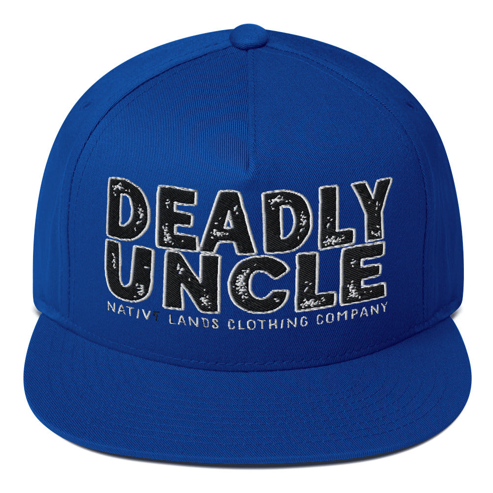 Deadly Uncle Flat Bill Cap Embroidered Native American