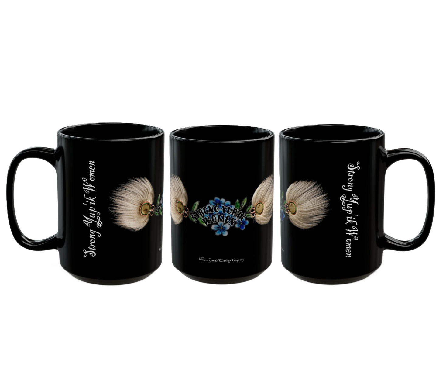 Mug Treibhe Yupik Eskimo 15oz Ceirmeacht na gCéad Náisiún Meiriceánach Dúchasach Bundúchasach Cheanada